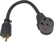 FC-EV10345 Male Older Dryer 3 Prong Plug to Female 4 Prong 14-50R Receptacle 3 Prong to 4 Prong EV Charge Adapter Cord NEMA 10-30P to 14-50R 30A to 50A Output 30Amp 250Volt (Only for EV use)