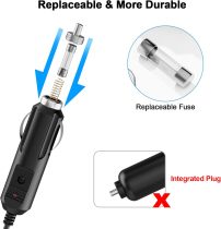 VHBW DC 8 mm Car Charger Compatible with BLUETTI Car Charging Cable EB3A EB70 EB70S Portable Power Station DC Adapter 10 Feet