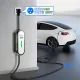 Level 1 Level2 EV Charger 16 Amp 110-240 V,17 ft Cable, Portable Electric Vehicle Charger with NEMA5-15P & 6-20 Plug Compatible for SEA J1772 EV Cars for Home and Outdoor (White)