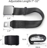 Coolrunner Airplane Seat Belt Extender, Adjustable 7-32  Airplane Seatbelt Extender - FITS ALL Airlines - Free Carrying Case Black