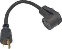 FC-EV10345 Male Older Dryer 3 Prong Plug to Female 4 Prong 14-50R Receptacle 3 Prong to 4 Prong EV Charge Adapter Cord NEMA 10-30P to 14-50R 30A to 50A Output 30Amp 250Volt (Only for EV use)