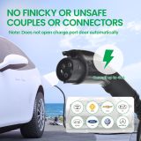 [WiFi] Level 1 & 2 J1772 Electric Vehicle Charger 20’, 40A, WiFi Control, Standard Outlet120VAC Compatible, Works with All EVs Except Tesla NEMA 14-50 Plug, Wireless Smart Features, App Monitoring