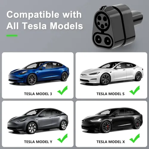 CCS Tesla Charger Adapter for Model 3 Y S X, Up to 250KW DC Fast Charging Compatible with All CCS1 Chargers, for CCS Enabled Tesla Car Only