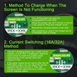 PLAYOCCAR 7kW EV Charging with APP Station Upgraded (110V 32A) Portable EV Charging Station Adjustable Charging Power APP Control, LED Display and Proximity Card for All Electric Vehicles.
