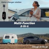 Portable Tesla Charger Level 2 EV Charger 16A 110V/240V, Electric Car Charger Portable EV Charger Level 1 Suitable for Tesla Model Y/3/X/S J1772 Charger