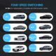 ORICO EV Charger Level 2 Portable Electric Vehicle Charger 4-Gear Charging Speed Adjustable, NEMA 14-50R 110V-240V 32 Amp with 16.4 ft Extension Cord and Storage Bag - Compatible with J1772 EVs