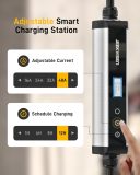 Level 2 Portable EV Charger - 40A 240V EVSE with NEMA 14-50 Plug,9.6kW,17ft Cable,ETL Certified,40A/32A/24A/16A Adjustable Current Home EV Charging Station for SAE J1772 EVs
