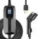 10/16A EV Charger Level 1+2, 20ft Charging Cable NEMA 6-20 Plug with LCD Display Portable EV Charging Station for Electric and Hybrid Vehicles