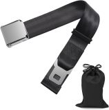 Coolrunner Airplane Seat Belt Extender, Adjustable 7-32  Airplane Seatbelt Extender - FITS ALL Airlines - Free Carrying Case Black