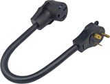 FC-EV10345 Male Older Dryer 3 Prong Plug to Female 4 Prong 14-50R Receptacle 3 Prong to 4 Prong EV Charge Adapter Cord NEMA 10-30P to 14-50R 30A to 50A Output 30Amp 250Volt (Only for EV use)