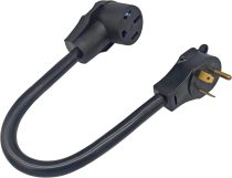 FC-EV10345 Male Older Dryer 3 Prong Plug to Female 4 Prong 14-50R Receptacle 3 Prong to 4 Prong EV Charge Adapter Cord NEMA 10-30P to 14-50R 30A to 50A Output 30Amp 250Volt (Only for EV use)