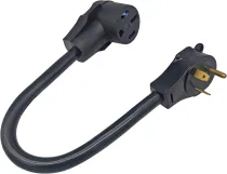 FC-EV10345 Male Older Dryer 3 Prong Plug to Female 4 Prong 14-50R Receptacle 3 Prong to 4 Prong EV Charge Adapter Cord NEMA 10-30P to 14-50R 30A to 50A Output 30Amp 250Volt (Only for EV use)