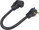 FC-EV10345 Male Older Dryer 3 Prong Plug to Female 4 Prong 14-50R Receptacle 3 Prong to 4 Prong EV Charge Adapter Cord NEMA 10-30P to 14-50R 30A to 50A Output 30Amp 250Volt (Only for EV use)