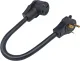 FC-EV10345 Male Older Dryer 3 Prong Plug to Female 4 Prong 14-50R Receptacle 3 Prong to 4 Prong EV Charge Adapter Cord NEMA 10-30P to 14-50R 30A to 50A Output 30Amp 250Volt (Only for EV use)