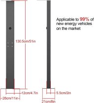 EV Charger Pedestal Outdoor, Electric Vehicle Charger Pedestal Stand, Support Pole for EV Charging Station, Corrosion Resistance EV Charger Stand