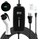 SubSun Level 1&2 EV Charger 110-240V, adjustable current (8/10/13/16A) 17 ft cable, Portable Electric Vehicle Charger with NEMA5-15P & 6-20 plug 16A adjustable current/delay charging for SEA J1772 EVs