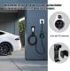EV Charger Holder and Control Box Holder Set, Wall-Mount Electric Vehicle Charger Storage, Nozzle Holster Dock and Cable Organizer Combination for SAE J1772 Connector