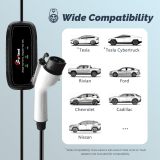 Portable Tesla Charger Level 2 EV Charger 16A 110V/240V, Electric Car Charger Portable EV Charger Level 1 Suitable for Tesla Model Y/3/X/S J1772 Charger