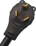 FC-EV10345 Male Older Dryer 3 Prong Plug to Female 4 Prong 14-50R Receptacle 3 Prong to 4 Prong EV Charge Adapter Cord NEMA 10-30P to 14-50R 30A to 50A Output 30Amp 250Volt (Only for EV use)