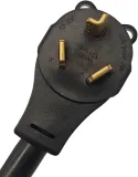 FC-EV10345 Male Older Dryer 3 Prong Plug to Female 4 Prong 14-50R Receptacle 3 Prong to 4 Prong EV Charge Adapter Cord NEMA 10-30P to 14-50R 30A to 50A Output 30Amp 250Volt (Only for EV use)