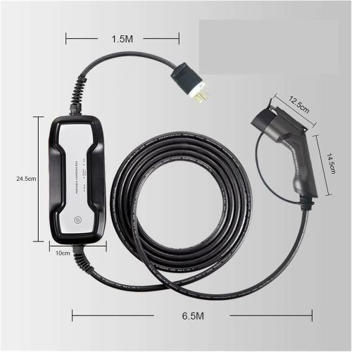 Electric Vehicle Charging Stations EV Charger 16A 3.68KW 8m (26 Feet) Level 2 Portable Home Electric Vehicle Charging Station Electric Vehicle Charging Cable Compatible