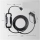 Electric Vehicle Charging Stations EV Charger 16A 3.68KW 8m (26 Feet) Level 2 Portable Home Electric Vehicle Charging Station Electric Vehicle Charging Cable Compatible