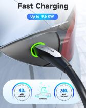 EV Charger Extension Cable for Tesla Charger (40Amp 21ft 240V 9.6kW), EV Extension Cord for Level 1 Level 2 Tesla Home Mobile Charger/Wall Connector, NACS Extension Cord for Tesla Y/X/3/S/Cyber-truck
