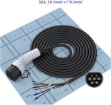Electric Vehicle Charging Stations EV Charger Cable Type2 Plug 3Phase 32A 22KW Female Adapter IEC62196-2 Connector for Electric Vehicle Car Charging Station Electric Vehicle Charging Cable Compatible
