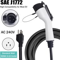 Level 1 Portable EV Charger 16 Amp 110V Electric Vehicle Charger with 25ft Cable NEMA 5-15 Plug-in Home EV Charging Station for SAE J1772