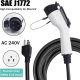 Level 1 Portable EV Charger 16 Amp 110V Electric Vehicle Charger with 25ft Cable NEMA 5-15 Plug-in Home EV Charging Station for SAE J1772