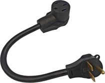 FC-EV10345 Male Older Dryer 3 Prong Plug to Female 4 Prong 14-50R Receptacle 3 Prong to 4 Prong EV Charge Adapter Cord NEMA 10-30P to 14-50R 30A to 50A Output 30Amp 250Volt (Only for EV use)