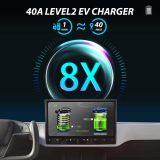 Level 2 EV Charger up to 40Amp, 240V Indoor/Outdoor Car Charging Station, NEMA 14-50 Plug for Electric Vehicle, Lightning-Fast Charging with Flexible 25-Foot Cable