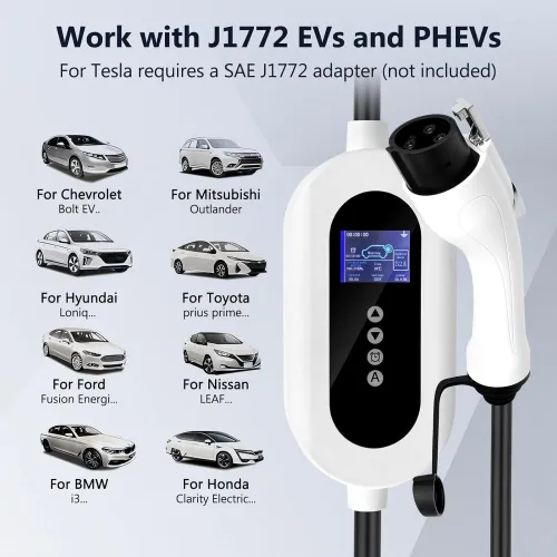 Podofo Portable EV Charger Plug 32 Amp for Home with 16.4 FT Indoor/Outdoor SEA J1772 EV Electric Vehicle Car Fast Wall Charging Station Compatible with All J1772 Evs