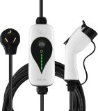 SAE J1772 Portable Level 2 EV Charger, 32Amp, 90-260V, 7KW, Charging Cable with NEMA 10-30 Male Plug Home Charging, Indoor/Outdoor EV Charge Station Charge Gun