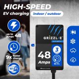 Grizzl-E 48A Ultimate Level 2 Fast Electric Vehicle (EV) Charger, UL Tested and Certified, Metal Case, Indoor/Outdoor Electric Car Fast Charging Station, Hardwired, Classic Black, J1772