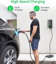Autel MaxiCharger Home Electric Vehicle (EV) Charger, up to 50 Amp, 240V, Level 2 WiFi and Bluetooth Enabled EVSE, Hardwired, Indoor/Outdoor, 25-Foot Cable with RFID Cards