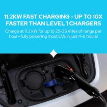 KastLite BreezEV 48 Amp EV Level 2 Charger, NEMA 14-50 Plug, J1772 Connector, 18-FT Cable | 240V IP65 Universal Wall Mount Electric Vehicle/Car Home Charging Station, 24A/32A/40A/48A Flex Output