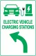 Electric Vehicle Charging Station Sign – Direction for EV Charging Station, Vivid Design Plus UV Protection to Last Longer, 3M Reflective(EGP) Rust-Free Aluminum at 18”x12” 0.04”