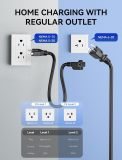 Level 1+2 Portable Tesla Charger - 16Amp 120V/240V,Adjustable Smart Plug-in Electric Car Charger for Tesla with NEMA 5-15 and 6-20 Plug, Compatible with All Tesla Models X/Y/3/S (21FT)