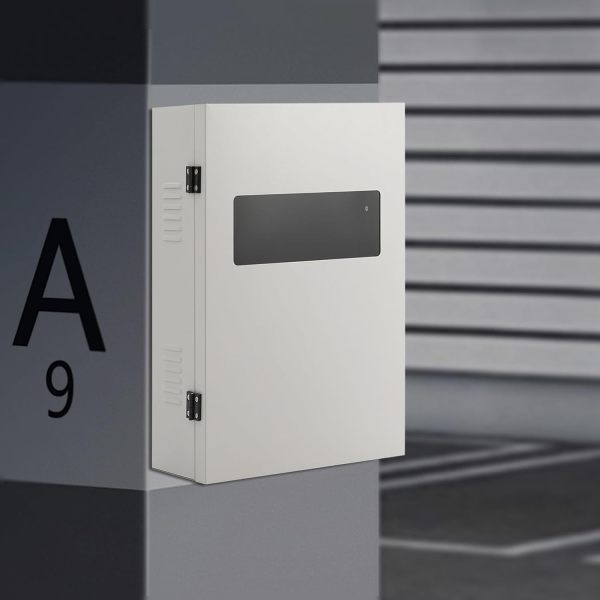 Outdoor Charger Station Protective Box, Wall EV Charger Lock Box Charging Cable Organizer for Tesla & Most EV Charger, Large Size and NFC Unlocking (White)