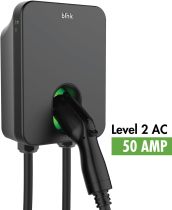 Blink Charging HQ 200 Electric Vehicle (EV) Home Charger NEMA 14-50 Plugin Level 2 (240 Volt) 50 Amp Wi-Fi Enabled Indoor/Outdoor with 23 Foot Charging Cable