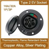 16A 32A Single or Three Phase EV Charger Socket Type 2 Iec 62196 EVSE for Electric Vehicle Outlet(32A 3P 22kw)
