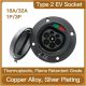 16A 32A Single or Three Phase EV Charger Socket Type 2 Iec 62196 EVSE for Electric Vehicle Outlet(32A 3P 22kw)