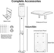 EV Charger Pedestal Charger Stand, Weather Protection Hood, Electric Vehicle Charging Stations, Outdoor EV Charging Stand, Corrosion Resistance(White)