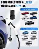40Amp Level 2 EV Charger for Tesla and SAE-J1772 EVs, 26ft Charging Cable, 220V-240V, NEMA 14-50 Plug, SAE-J1772 Adapter and J1772 to Tesla Adapter