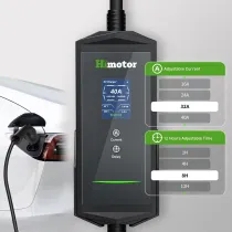 EV Charger Level 2, 16-40A 110-240V, Include J1772 to Tesla Adapter, Tesla Charger, with 26ft Charge Cable and NEMA 14-50 Plug, with Function of Adjustable Current and Reserve Charging Time
