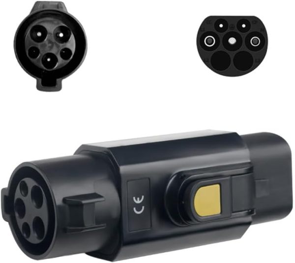 32A EV Adaptor J1772 to GB/T, Electric Vehicle Charging Connector for Chinese EVs BYD, JAC, etc...