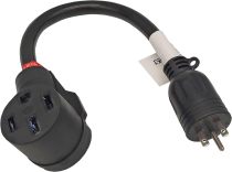 FC-EV10345 Male Older Dryer 3 Prong Plug to Female 4 Prong 14-50R Receptacle 3 Prong to 4 Prong EV Charge Adapter Cord NEMA 10-30P to 14-50R 30A to 50A Output 30Amp 250Volt (Only for EV use)