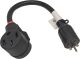 FC-EV10345 Male Older Dryer 3 Prong Plug to Female 4 Prong 14-50R Receptacle 3 Prong to 4 Prong EV Charge Adapter Cord NEMA 10-30P to 14-50R 30A to 50A Output 30Amp 250Volt (Only for EV use)