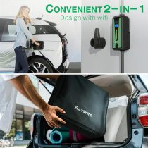 40 Amp Smart Home WiFi Level 2 EV Charger, 2 in 1 Wall Mount & Portable EV Charger, UL&CSA Certified, 110-240V, NEMA 14-50 Plug, 23-Foot Cable, Electric Vehicle Electric Car Charger Station